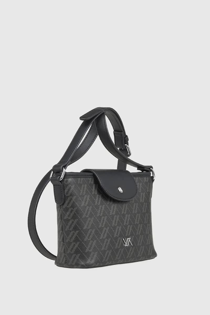 VERDE FASHION | Borsa piccola a tracolla con stampa logo - 4