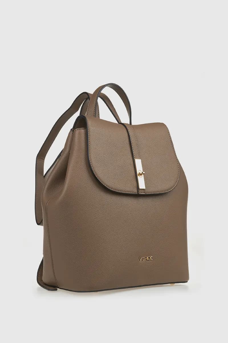 VERDE FASHION | Zaino in ecopelle con patta - 12