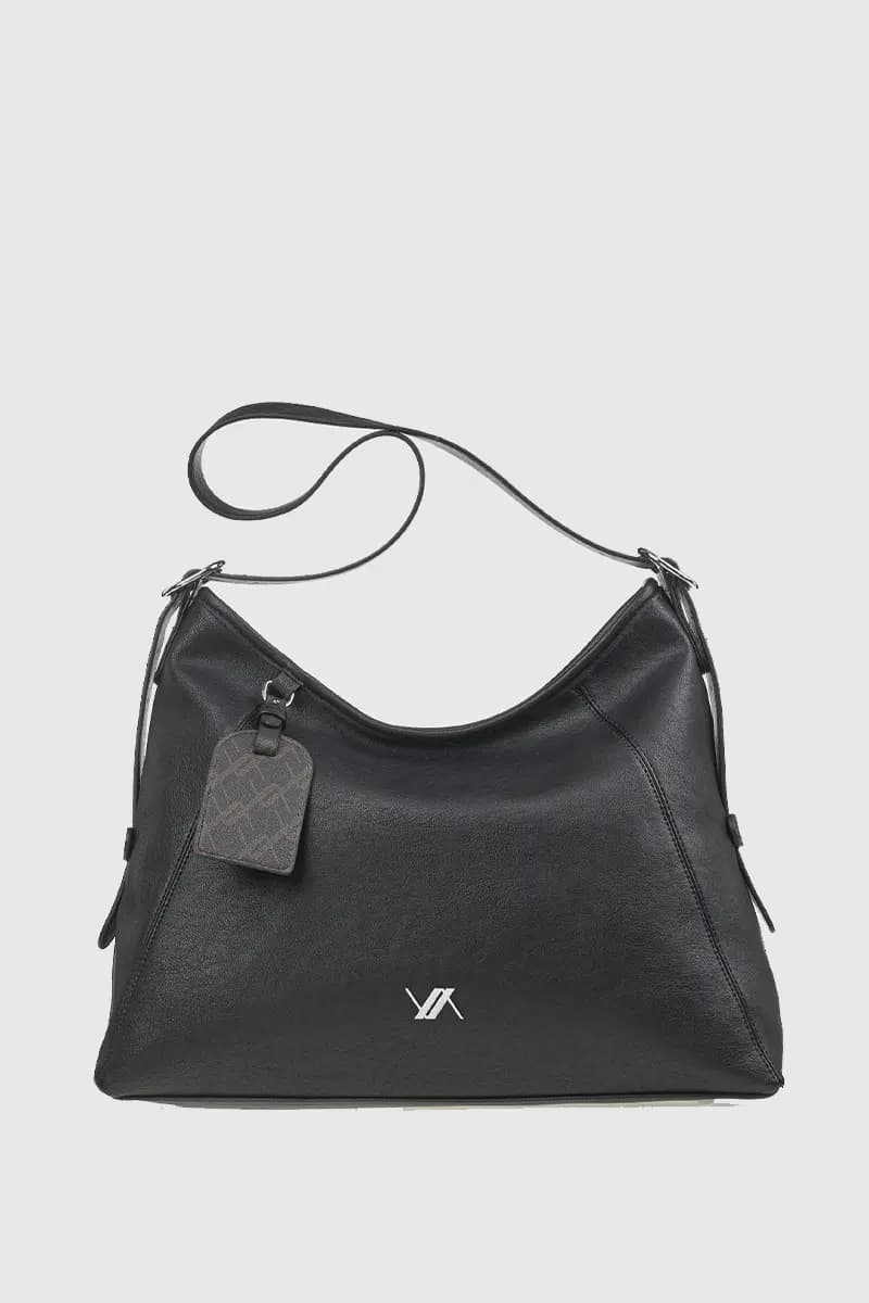 VERDE FASHION | Borsa a spalla mezzaluna in ecopelle - 10