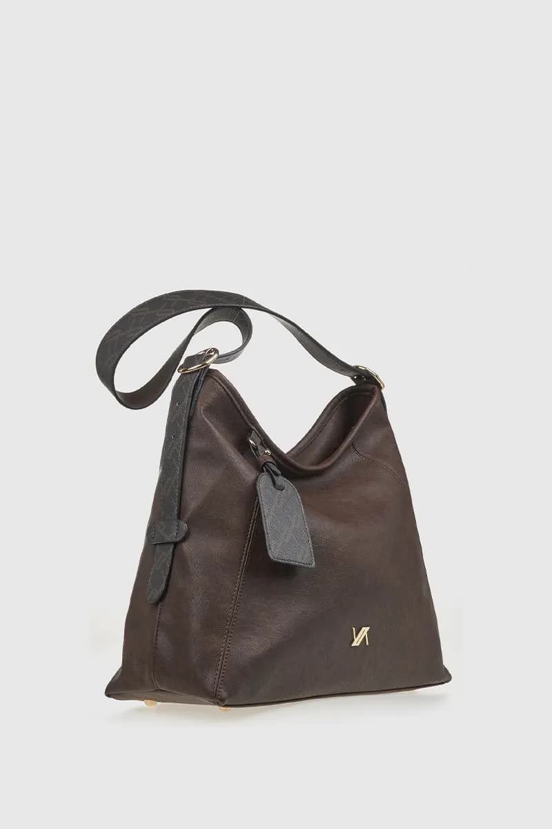 VERDE FASHION | Borsa a spalla mezzaluna in ecopelle - 4