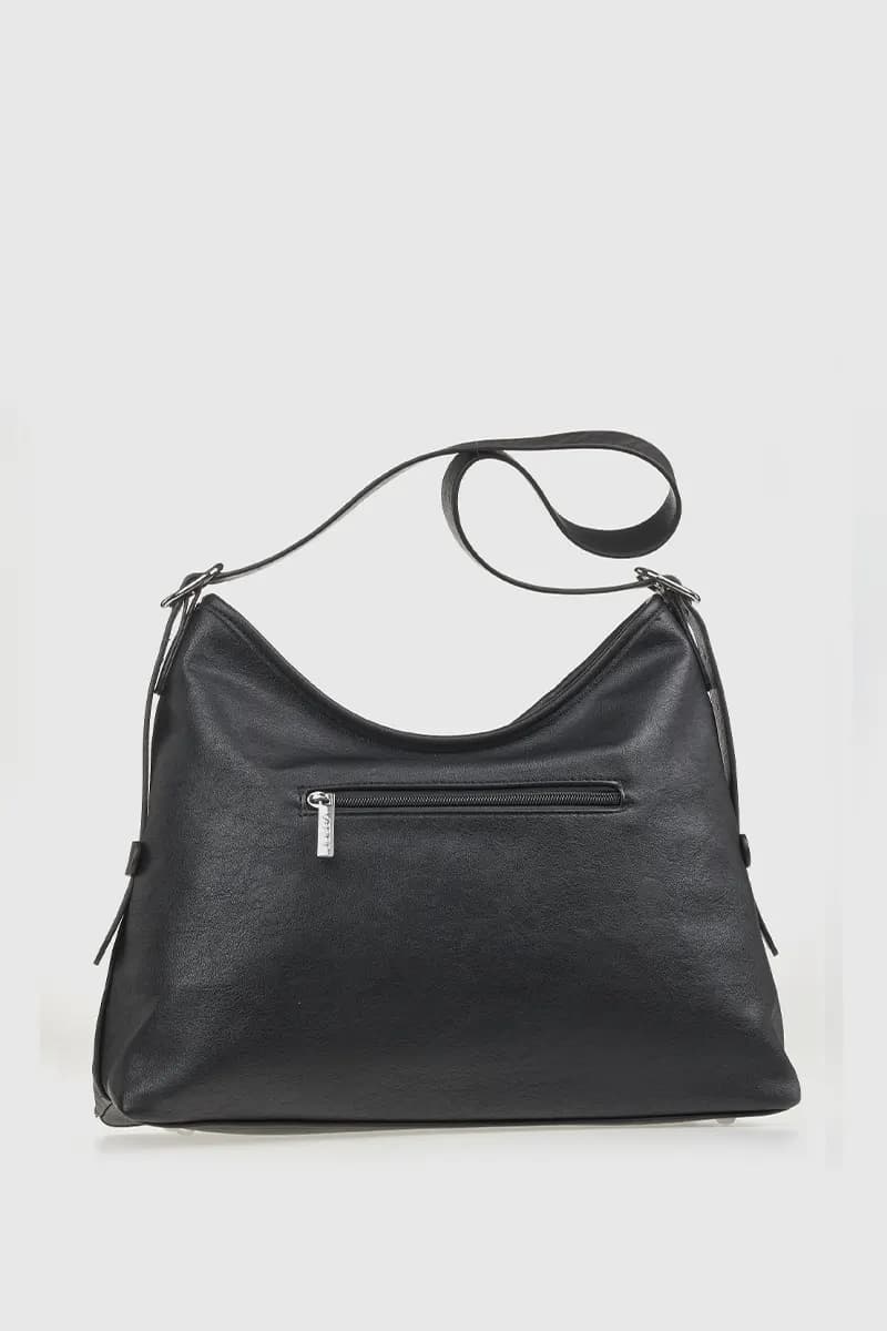 VERDE FASHION | Borsa a spalla mezzaluna in ecopelle - 6
