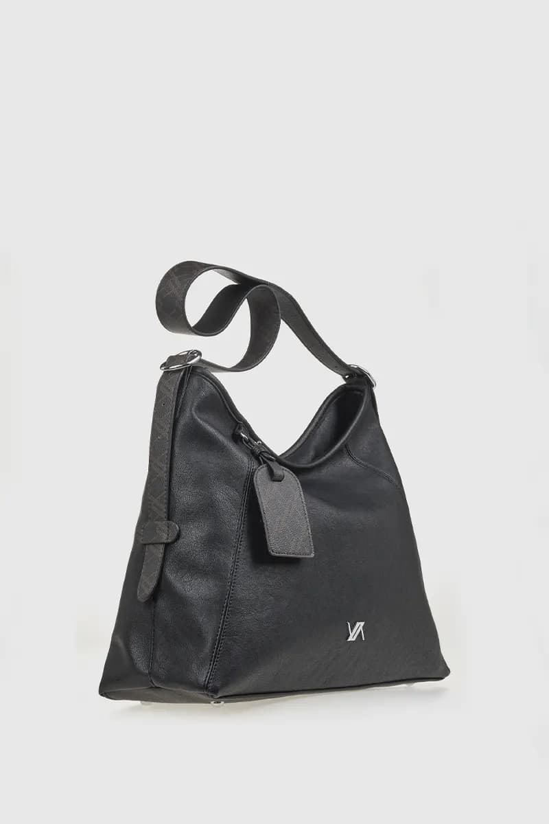 VERDE FASHION | Borsa a spalla mezzaluna in ecopelle - 8