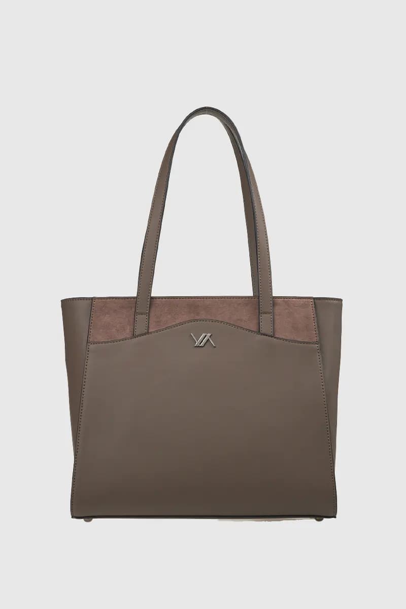 VERDE FASHION | Borsa a spalla dettaglio camoscio - 14