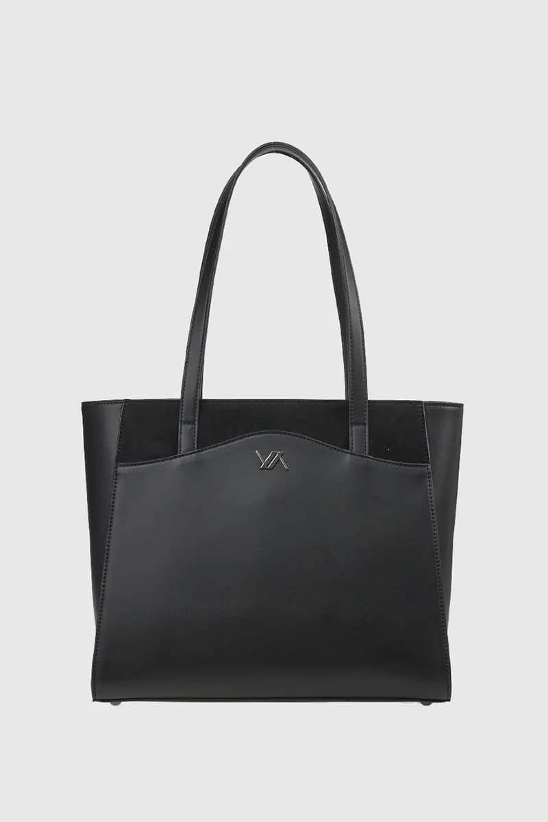 VERDE FASHION | Borsa a spalla dettaglio camoscio - 5