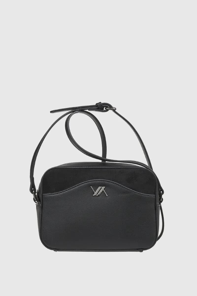 VERDE FASHION | Borsa a tracolla dettaglio camoscio - 15