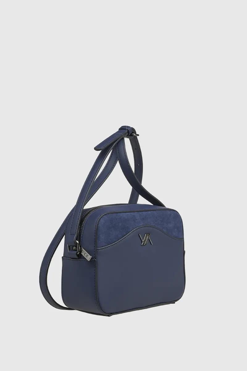VERDE FASHION | Borsa a tracolla dettaglio camoscio - 12
