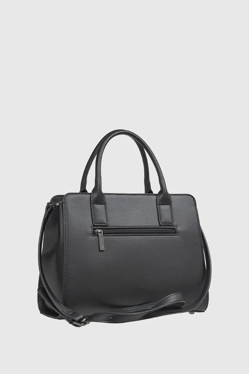 VERDE FASHION | Borsa tote dettaglio camoscio - 6