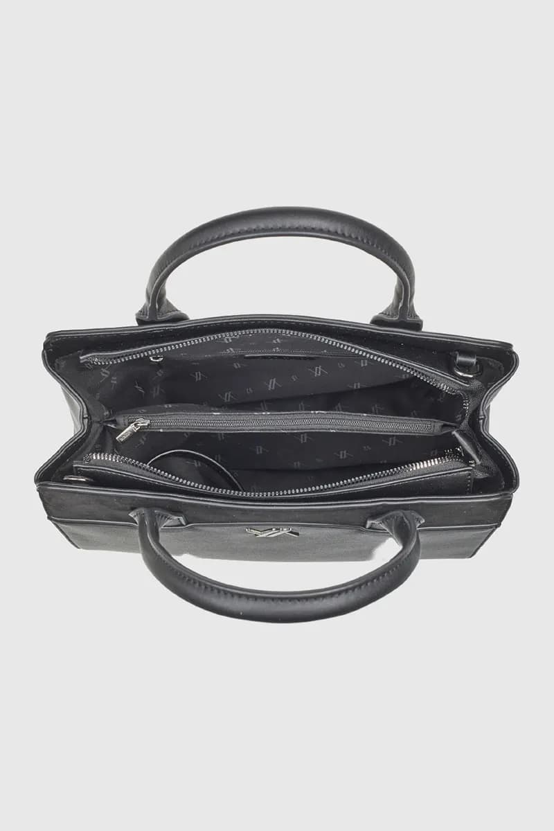 VERDE FASHION | Borsa tote dettaglio camoscio - 7