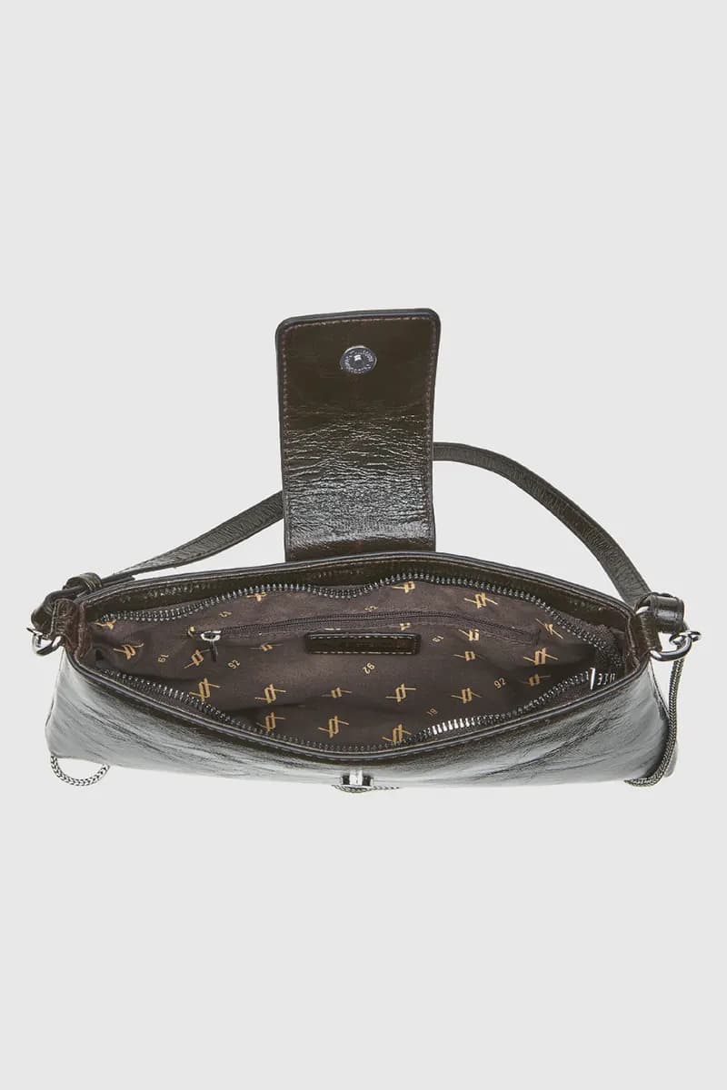 VERDE FASHION | Borsa a spalla in ecopelle verniciata - 3