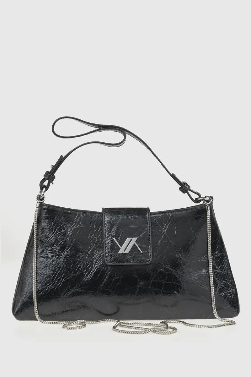 VERDE FASHION | Borsa a spalla in ecopelle verniciata - 5