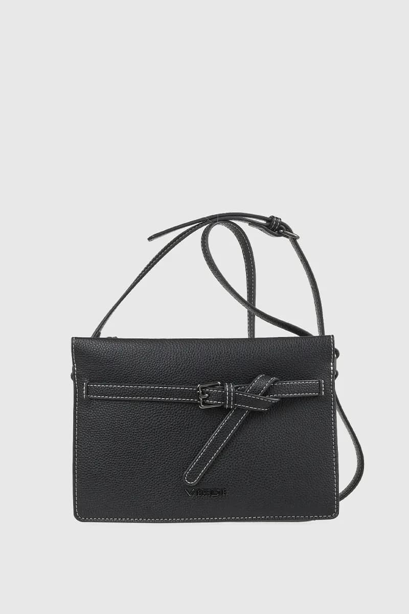 VERDE FASHION | Borsa a tracolla in ecopelle - 9