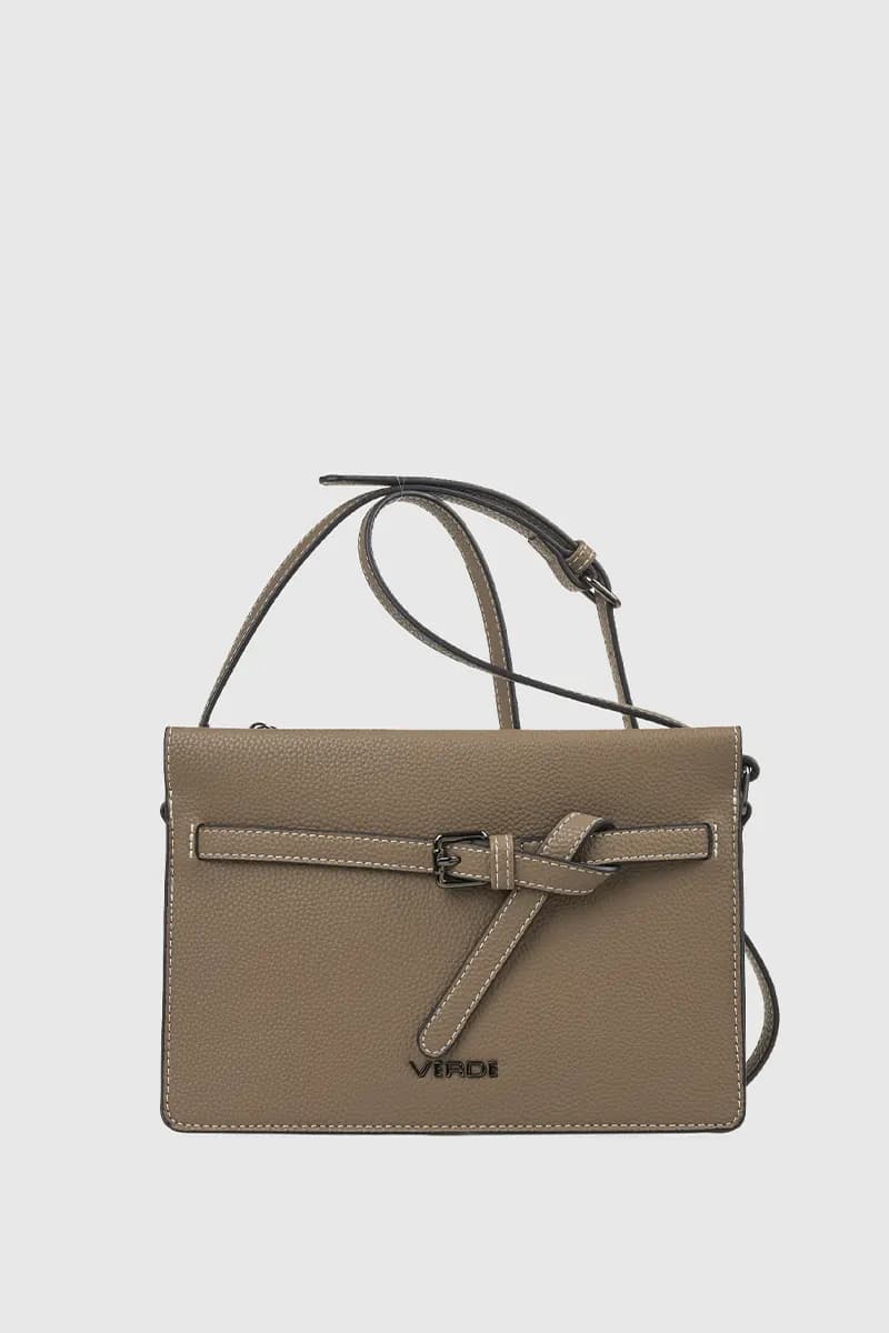 VERDE FASHION | Borsa a tracolla in ecopelle - 8