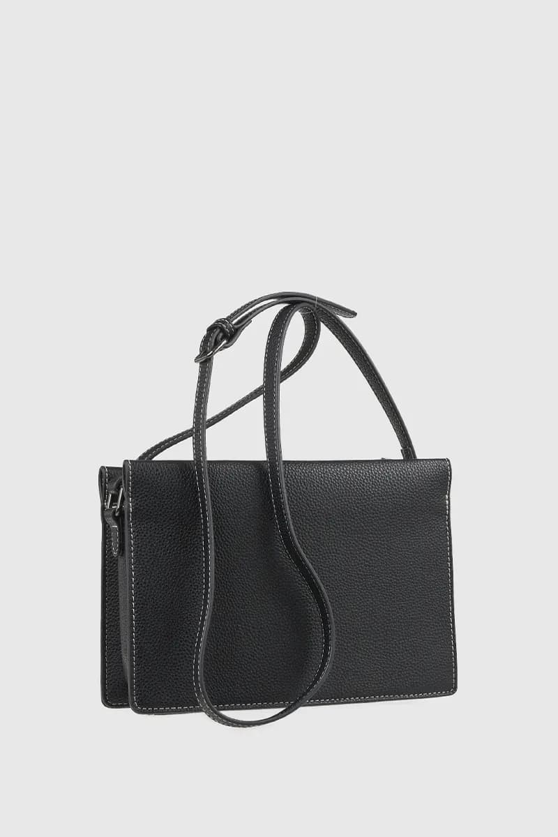 VERDE FASHION | Borsa a tracolla in ecopelle - 2