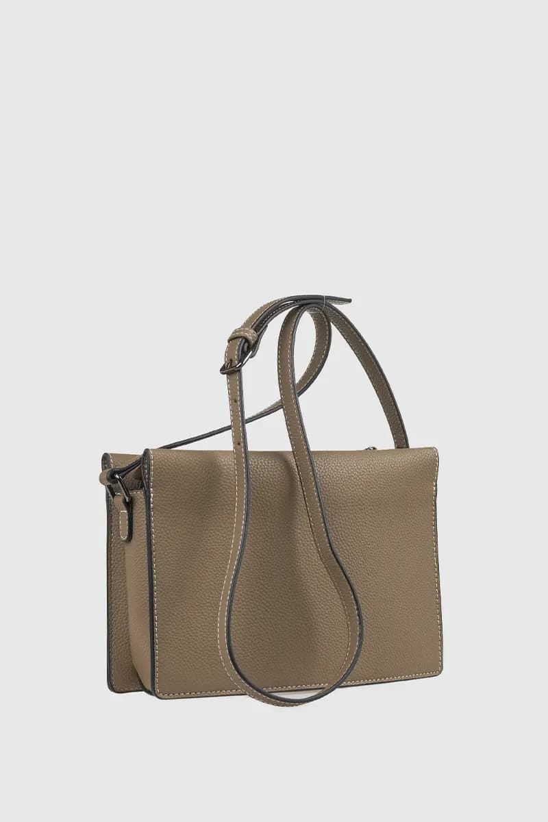 VERDE FASHION | Borsa a tracolla in ecopelle - 5