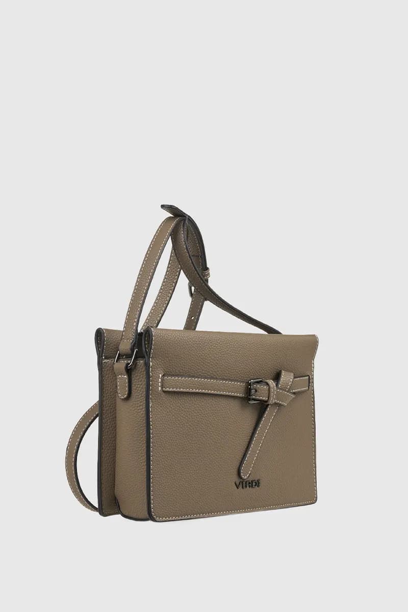 VERDE FASHION | Borsa a tracolla in ecopelle - 7