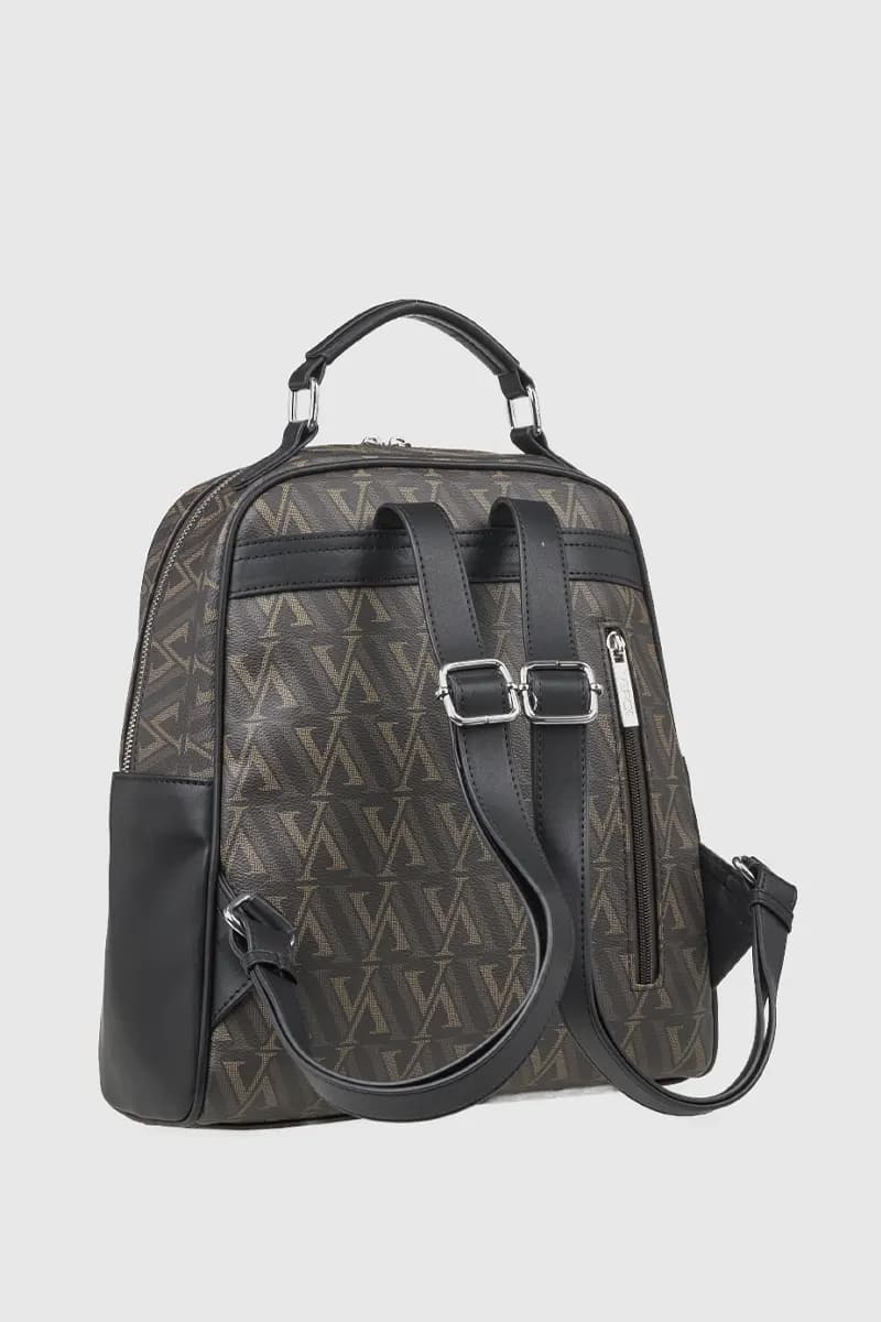 VERDE FASHION | Zaino ecopelle con stampa logo - 2
