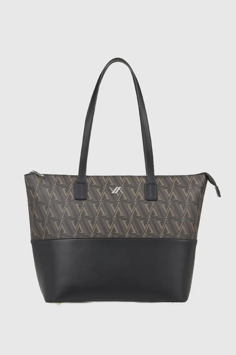 VERDE FASHION | Borsa a spalla con stampa logo - 5