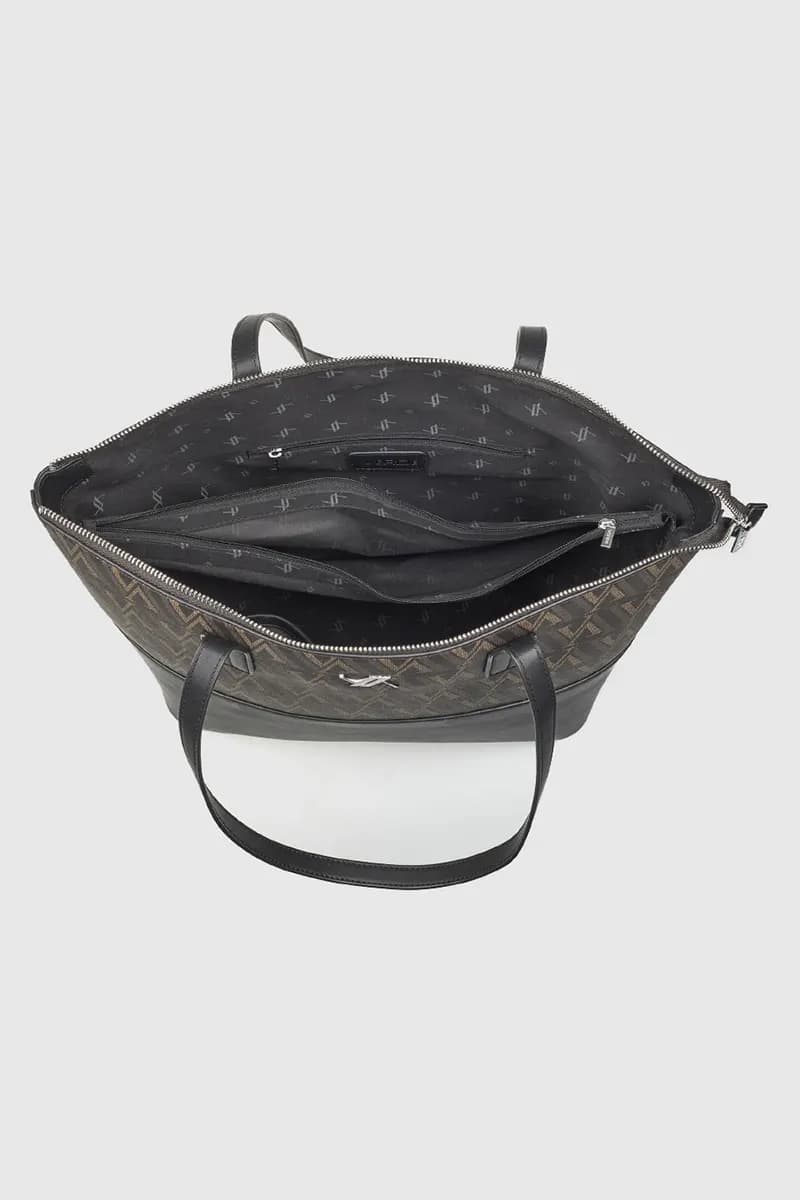 VERDE FASHION | Borsa a spalla con stampa logo - 3