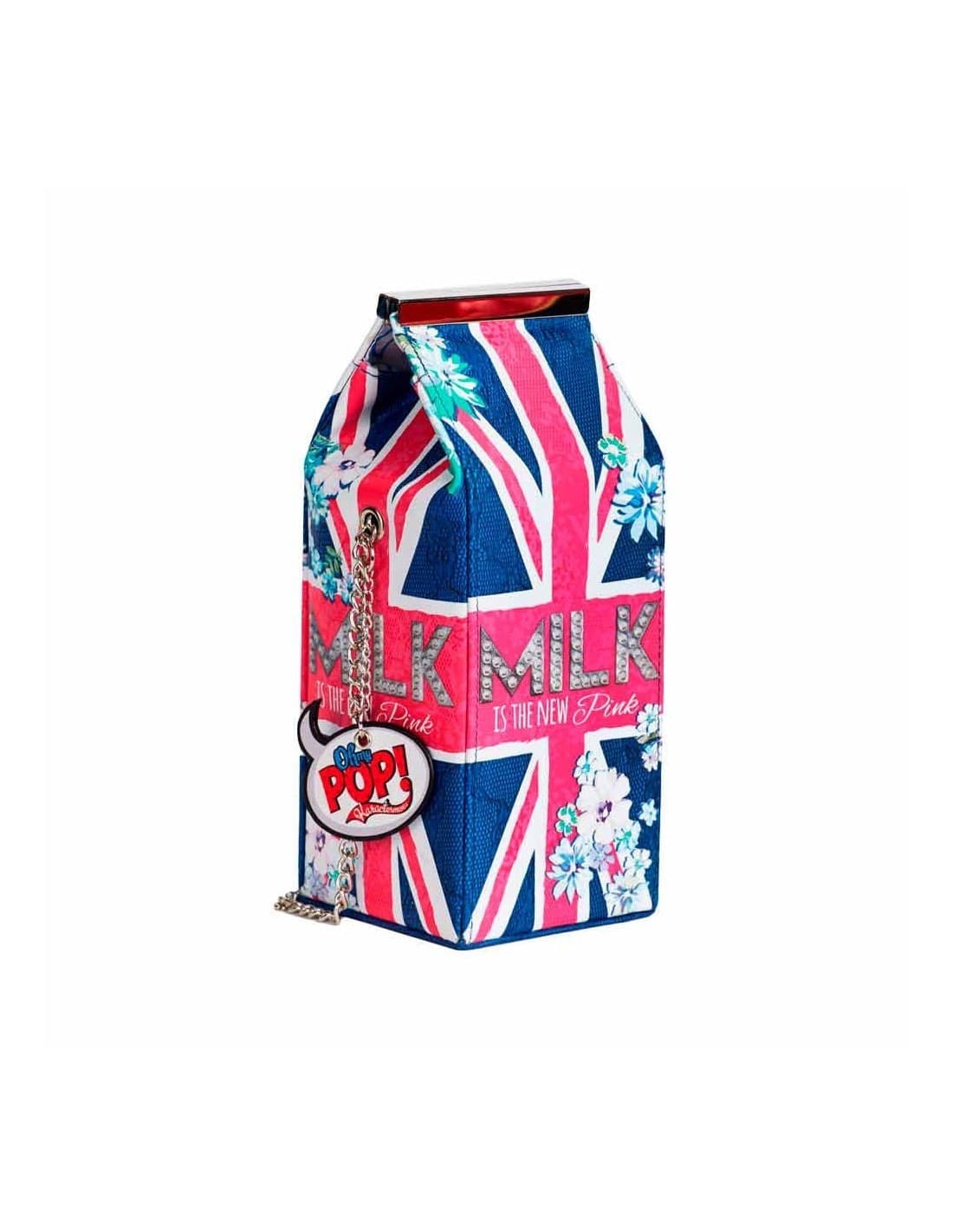 BORSETTA DI OH MY POP! BLU SCURO BORSA MILK A FORMA DI LATTE CON CHIUSURA CALAMITA - 2