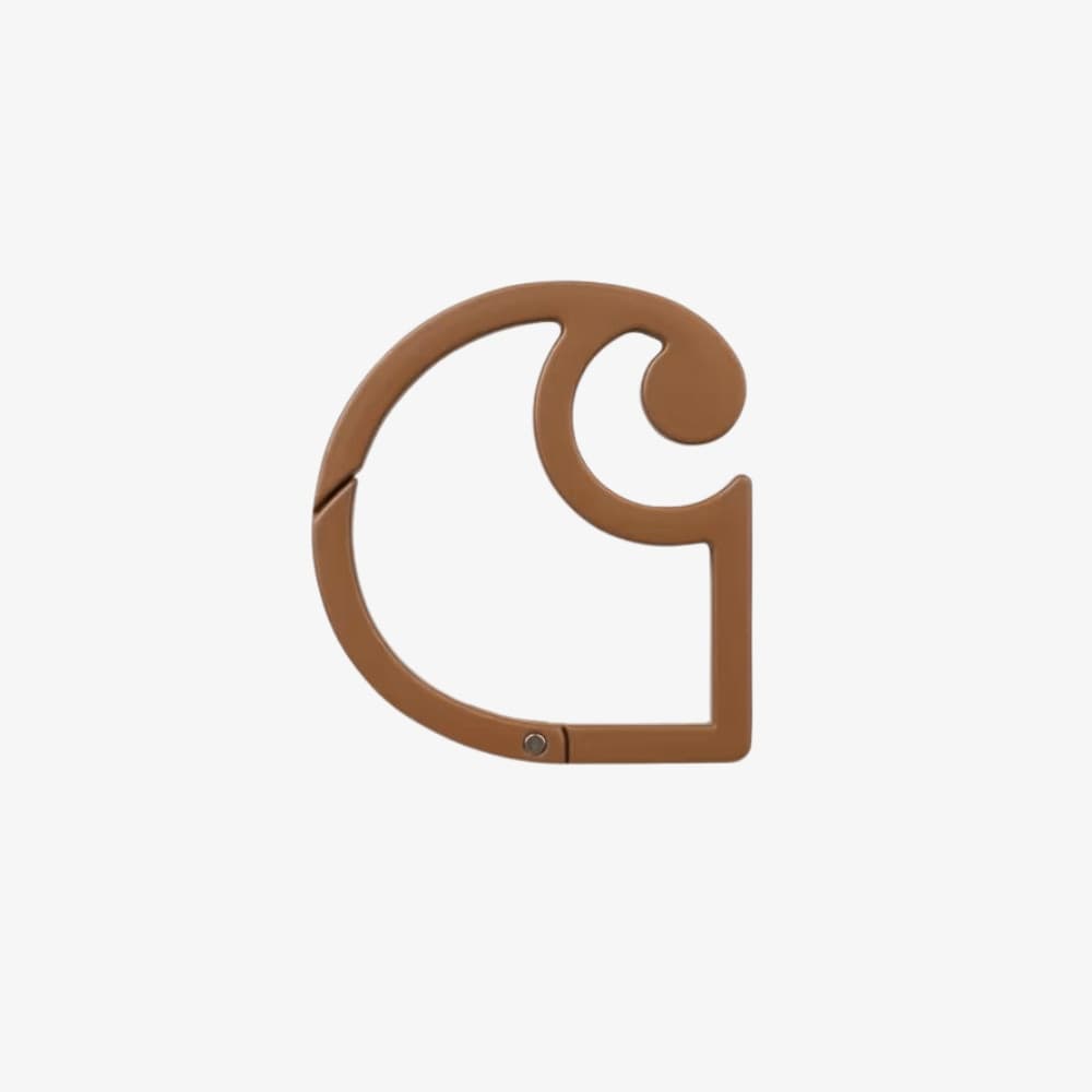 Portachiavi Carhartt C-Logo Carabiner Brown