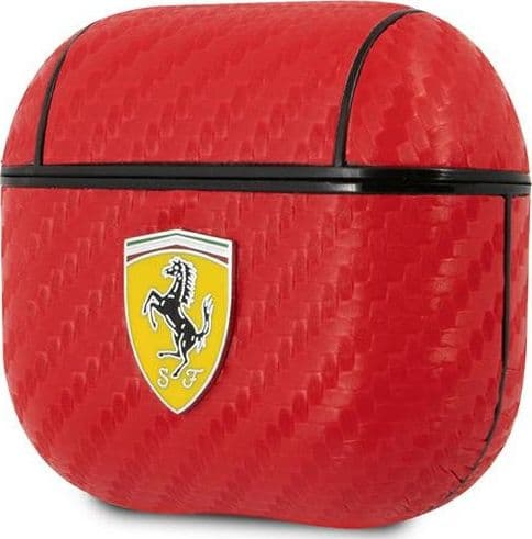 cover ferrari airpods 3 carbonio rosso - 2