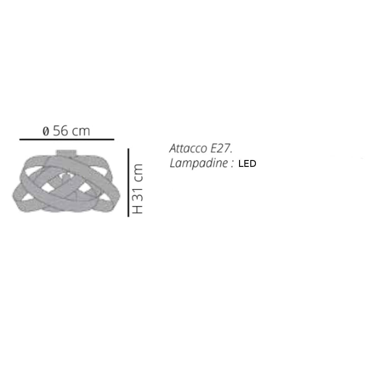 Plafoniera moderna EMPORIUM NUVOLA CL591 CL879 CL693 E27 LED metacrilato lampada soffitto - 9