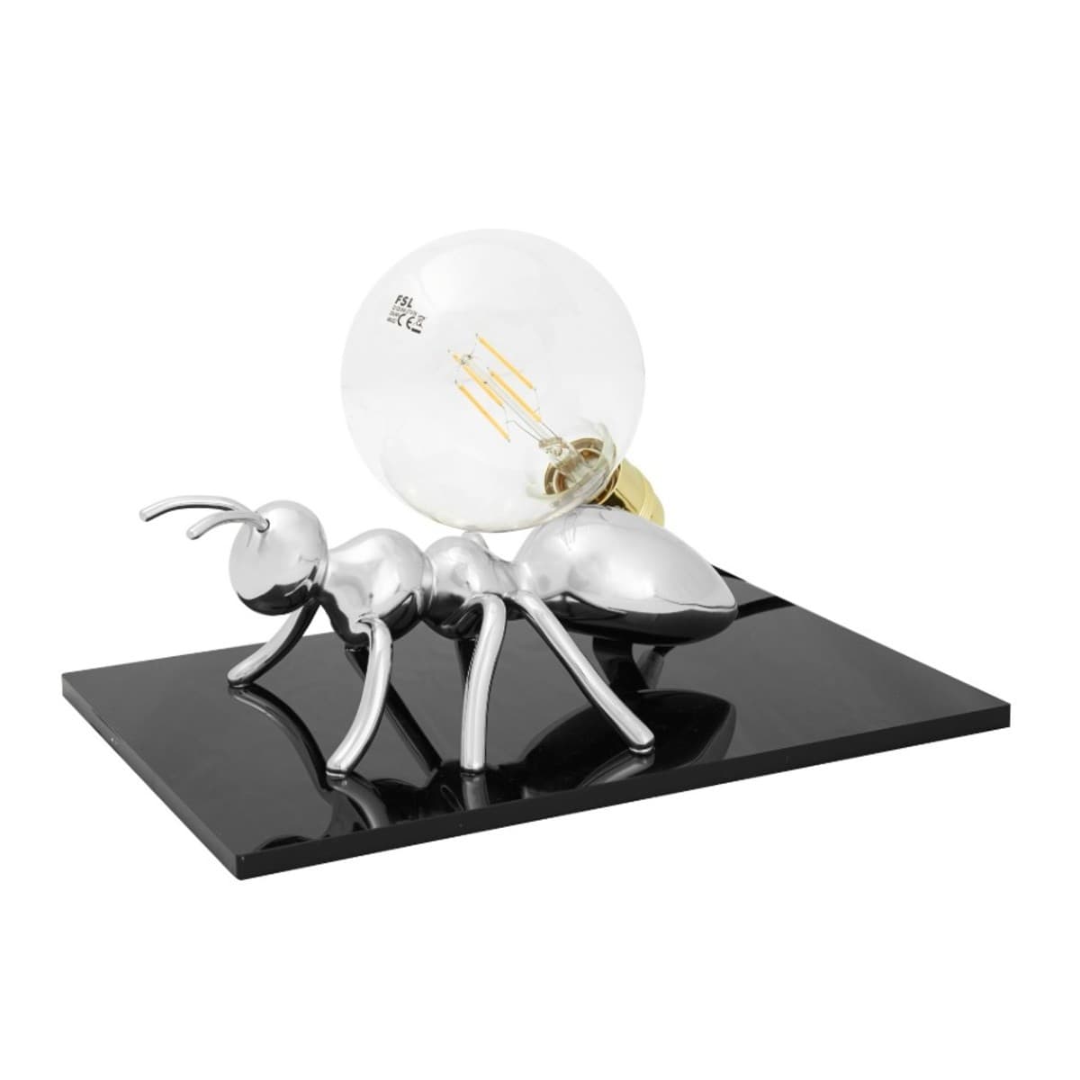 Abat-jour moderna EMPORIUM ANTLANTE CL1546 E27 LED resina lampada tavolo scrivania – Argento