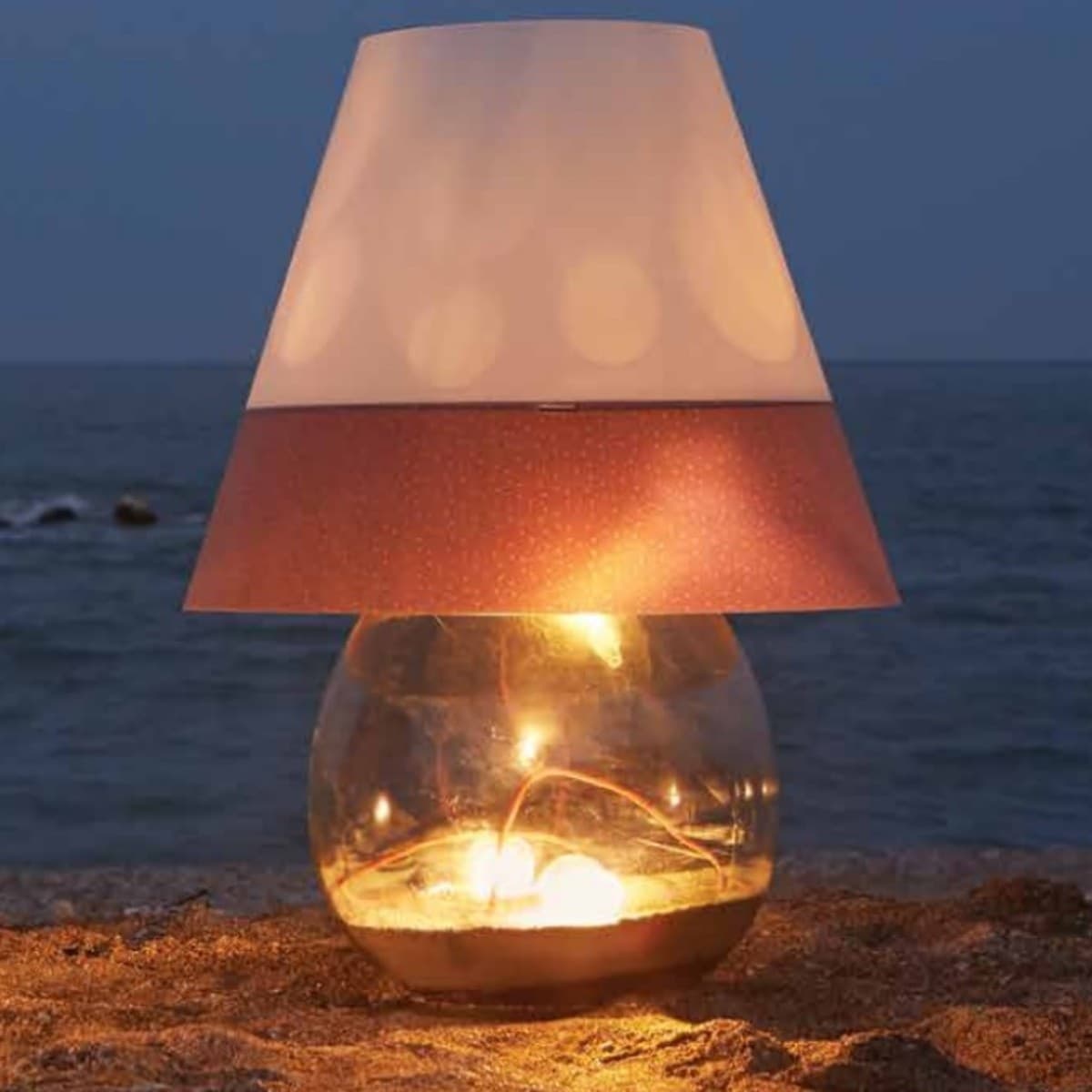 Abat-jour moderna EMPORIUM BONBONNE CL1548 59 E27 LED H82 vetro policarbonato lampada tavolo terra - 2