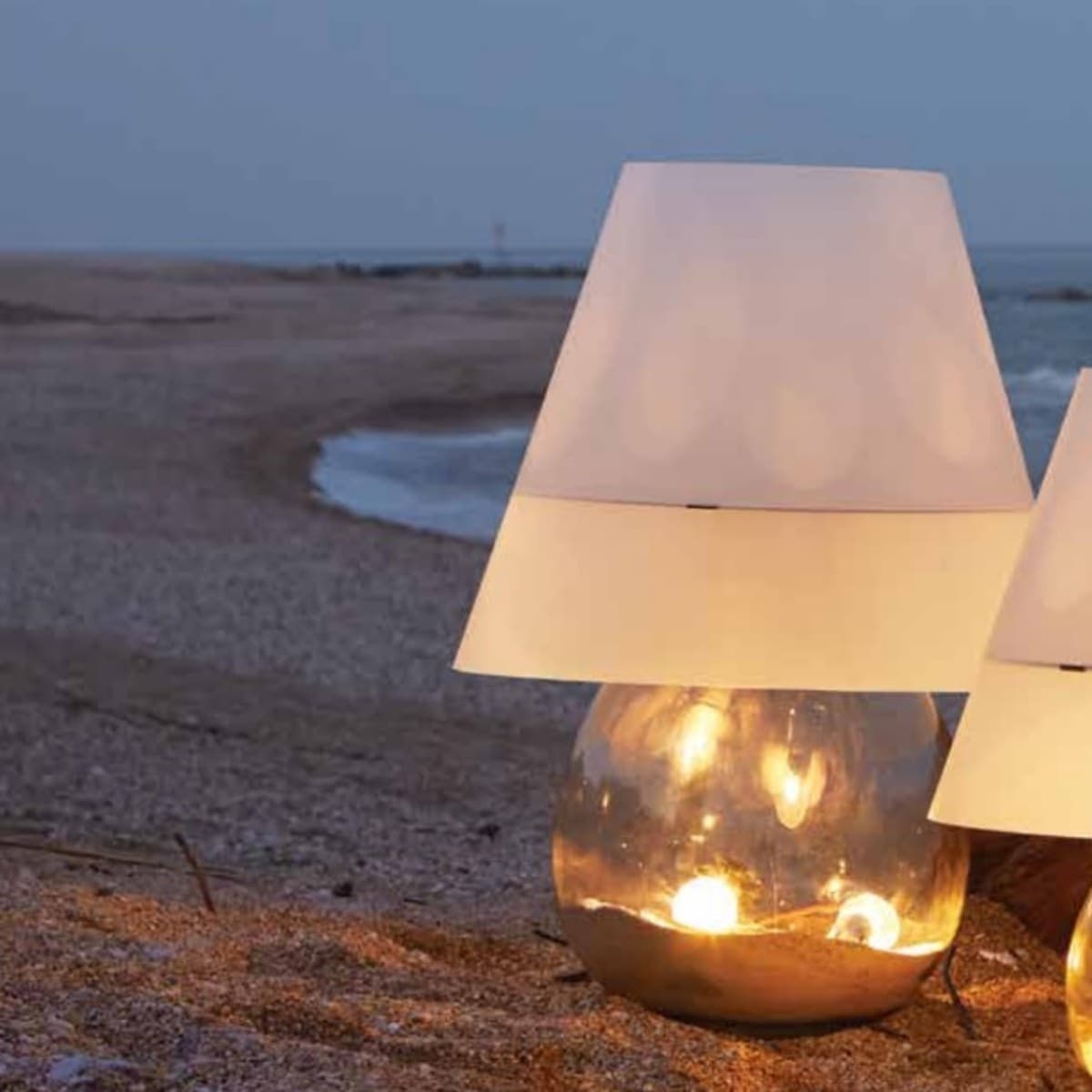 Abat-jour moderna EMPORIUM BONBONNE CL1549 10 E27 LED H82 vetro policarbonato lampada tavolo terra - 2