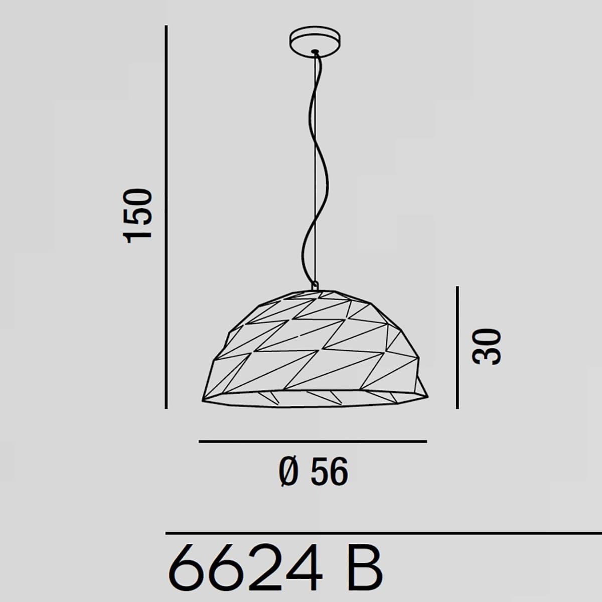 Lampadario moderno Perenz TILT 6624 B E27 LED sospensione metallo taglio laser - 6