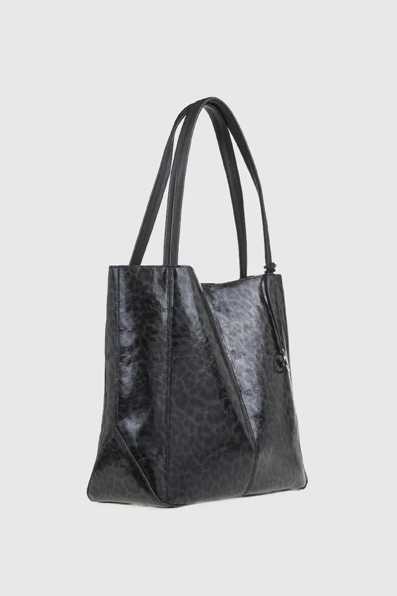 VERDE FASHION | Borsa a spalla maculata in vernice - 10
