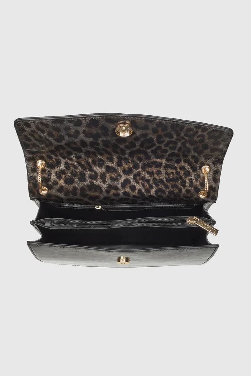 VERDE FASHION | Borsa con patta maculata in vernice - 7