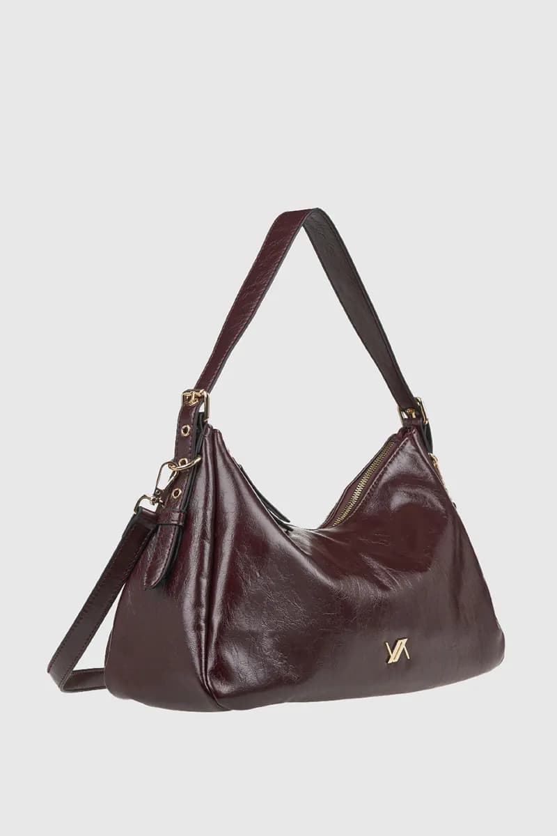 VERDE FASHION | Borsa a spalla in ecopelle verniciata - 4