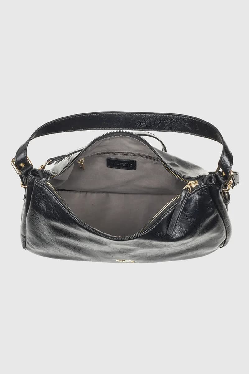 VERDE FASHION | Borsa a spalla in ecopelle verniciata - 7