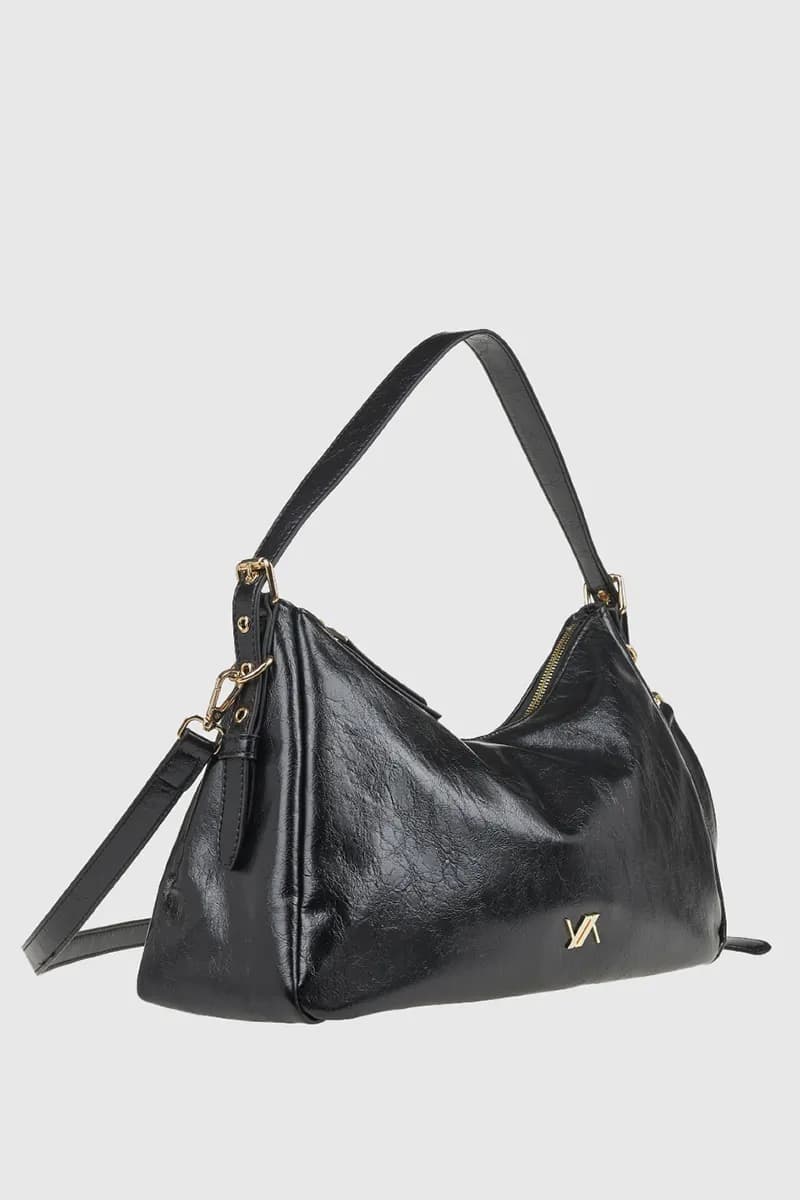 VERDE FASHION | Borsa a spalla in ecopelle verniciata - 8