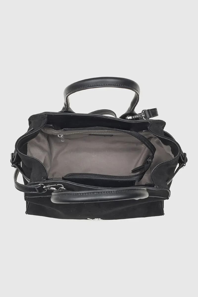 VERDE FASHION | Borsa tote in ecopelle e camoscio - 7