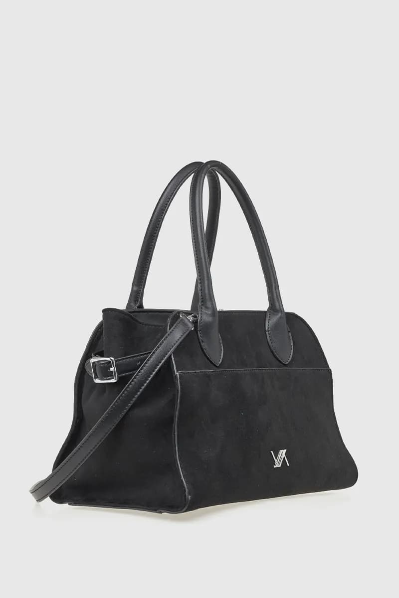 VERDE FASHION | Borsa tote in ecopelle e camoscio - 8