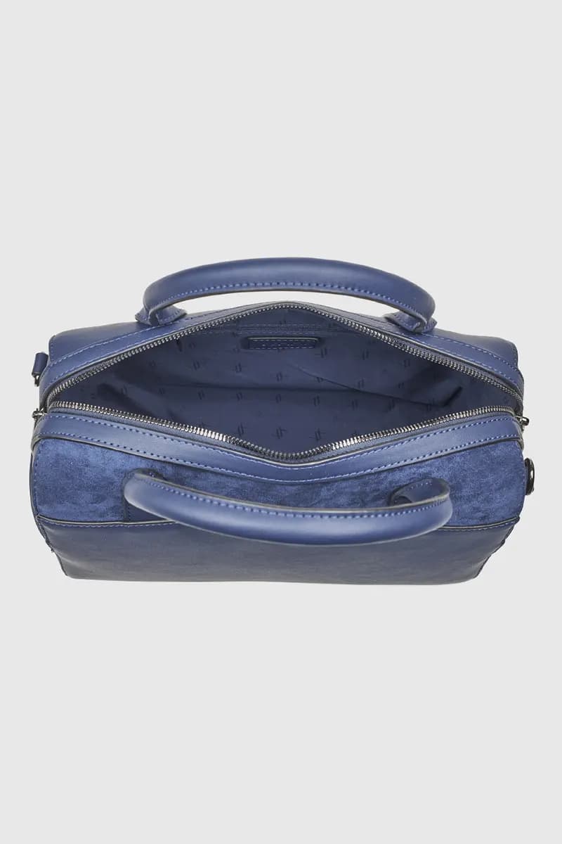 VERDE FASHION | Borsa bauletto dettaglio camoscio - 7