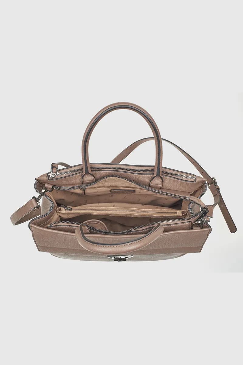 VERDE FASHION | Borsa tote dettaglio metallo - 11