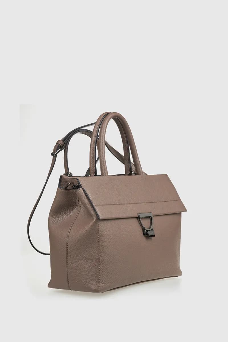VERDE FASHION | Borsa tote dettaglio metallo - 12