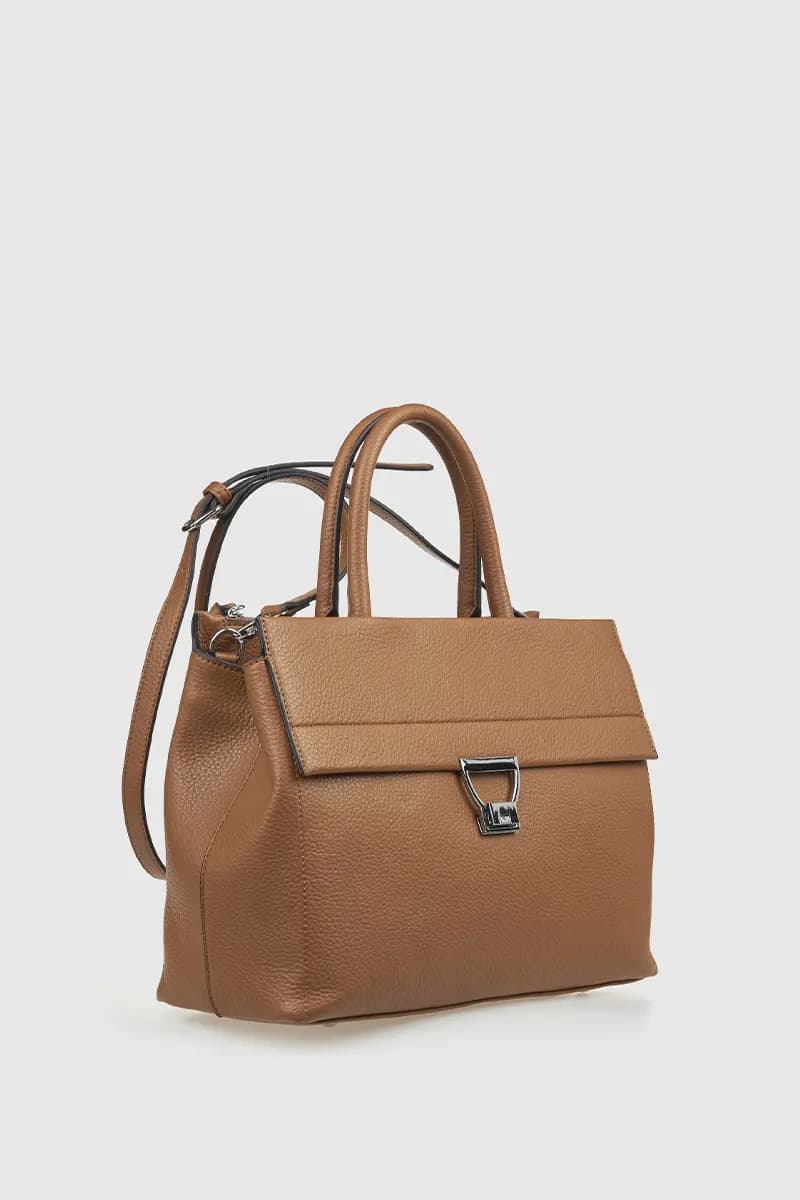 VERDE FASHION | Borsa tote dettaglio metallo - 4