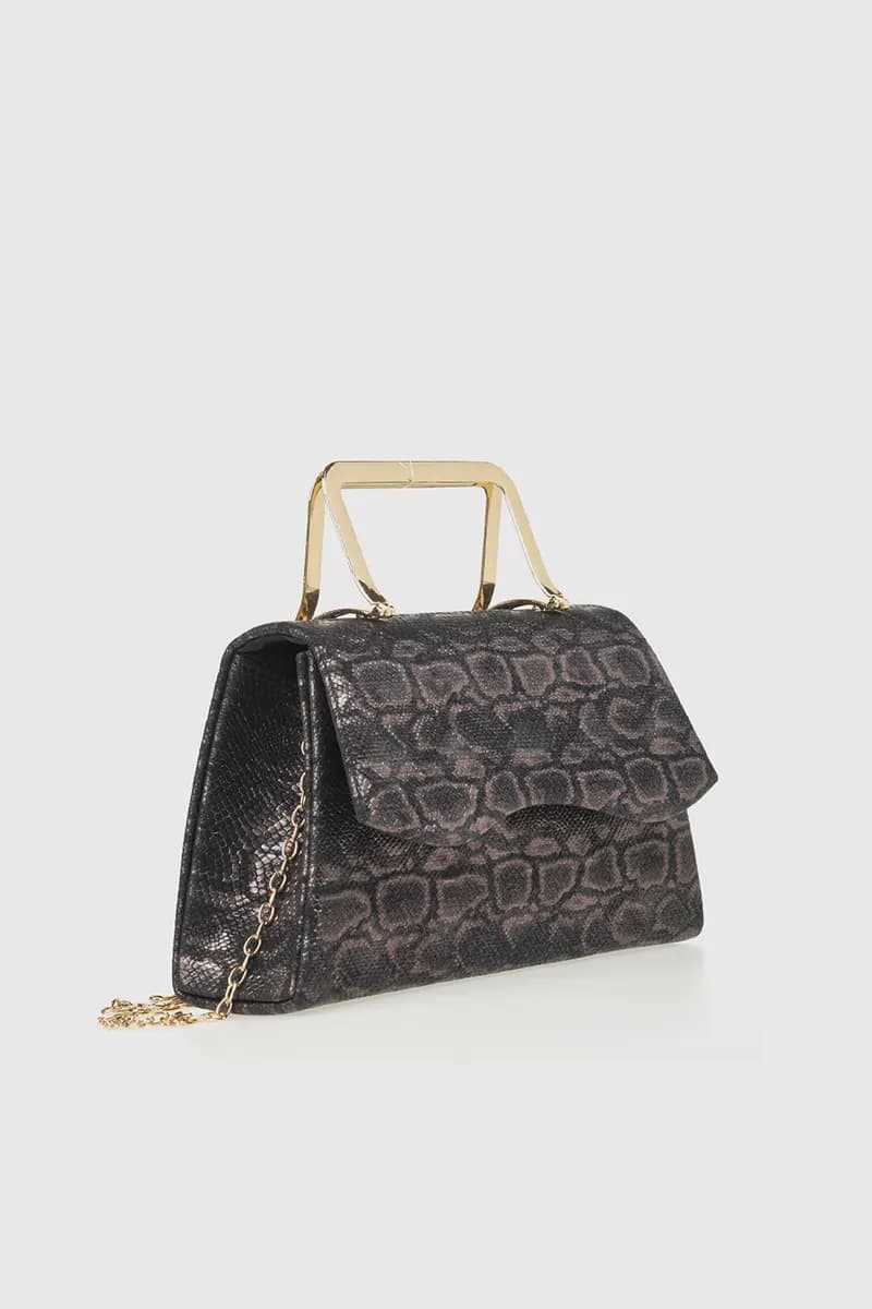 VERDE FASHION | Pochette stampa serpentata - 5