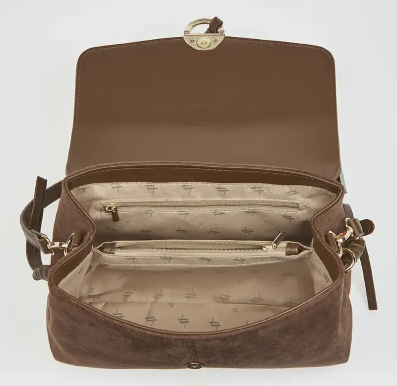 VERDE FASHION | Pochette con patta in ecopelle scamosciata - 3