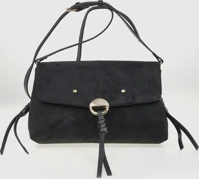 VERDE FASHION | Pochette con patta in ecopelle scamosciata - 5