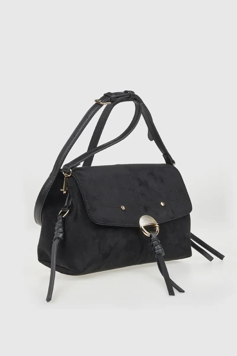 VERDE FASHION | Pochette con patta in ecopelle scamosciata - 8