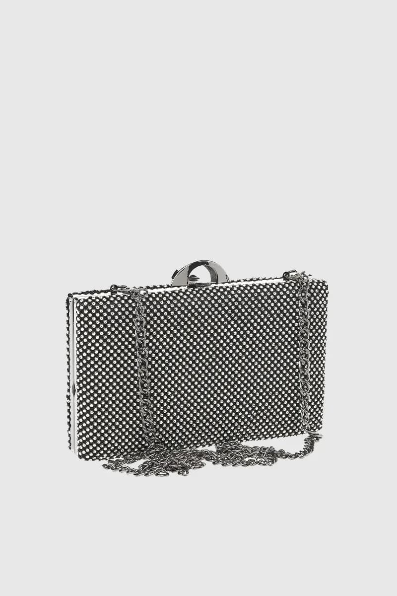 VERDE FASHION | Pochette rigida con strass - 2