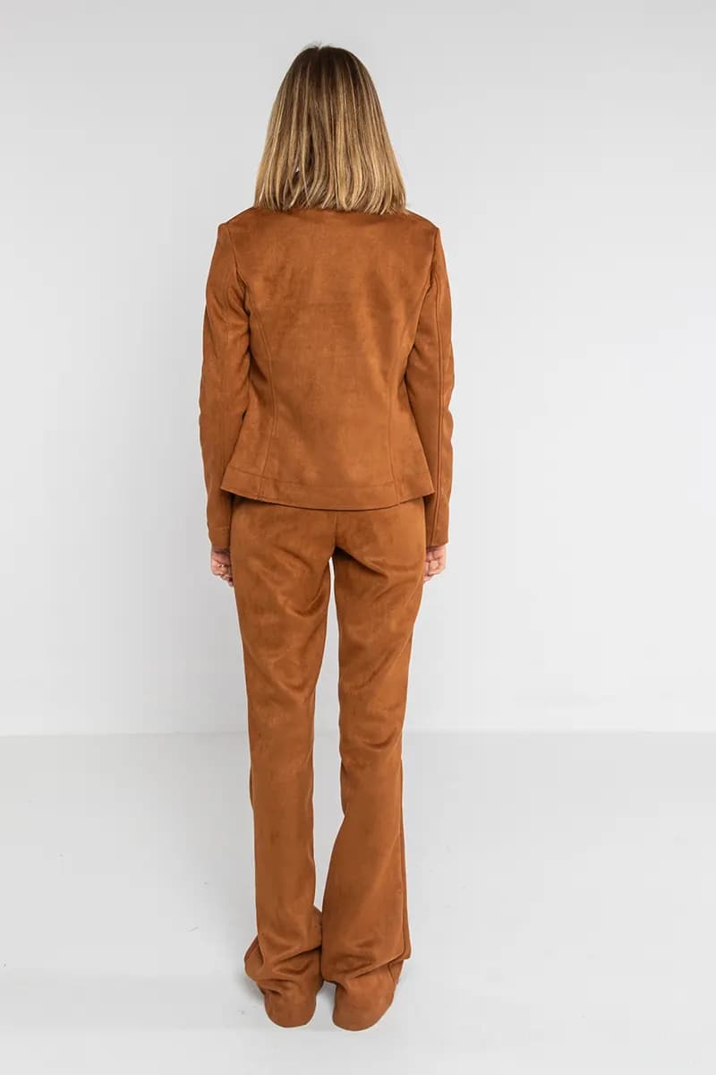 LOKITA | Pantalone flare effetto camoscio - 5