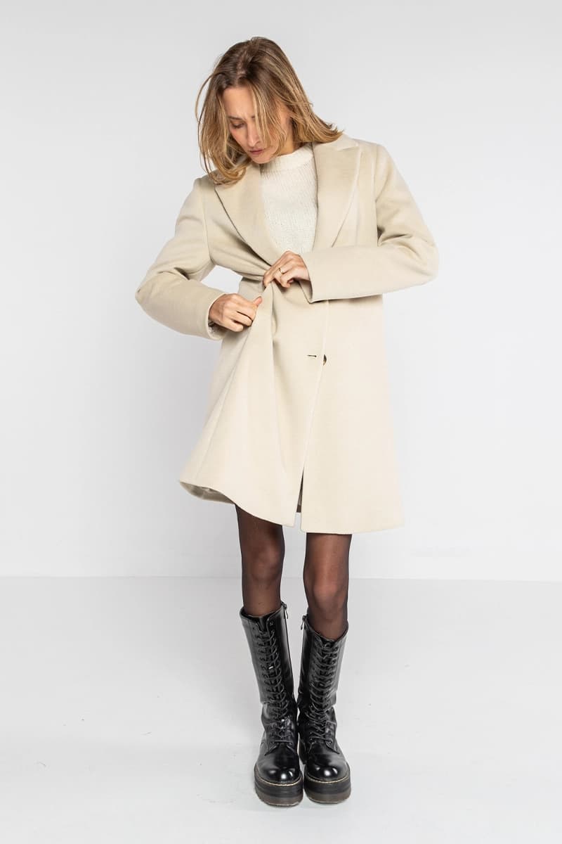 LOKITA | Cappotto basic tessuto diagonale - 4