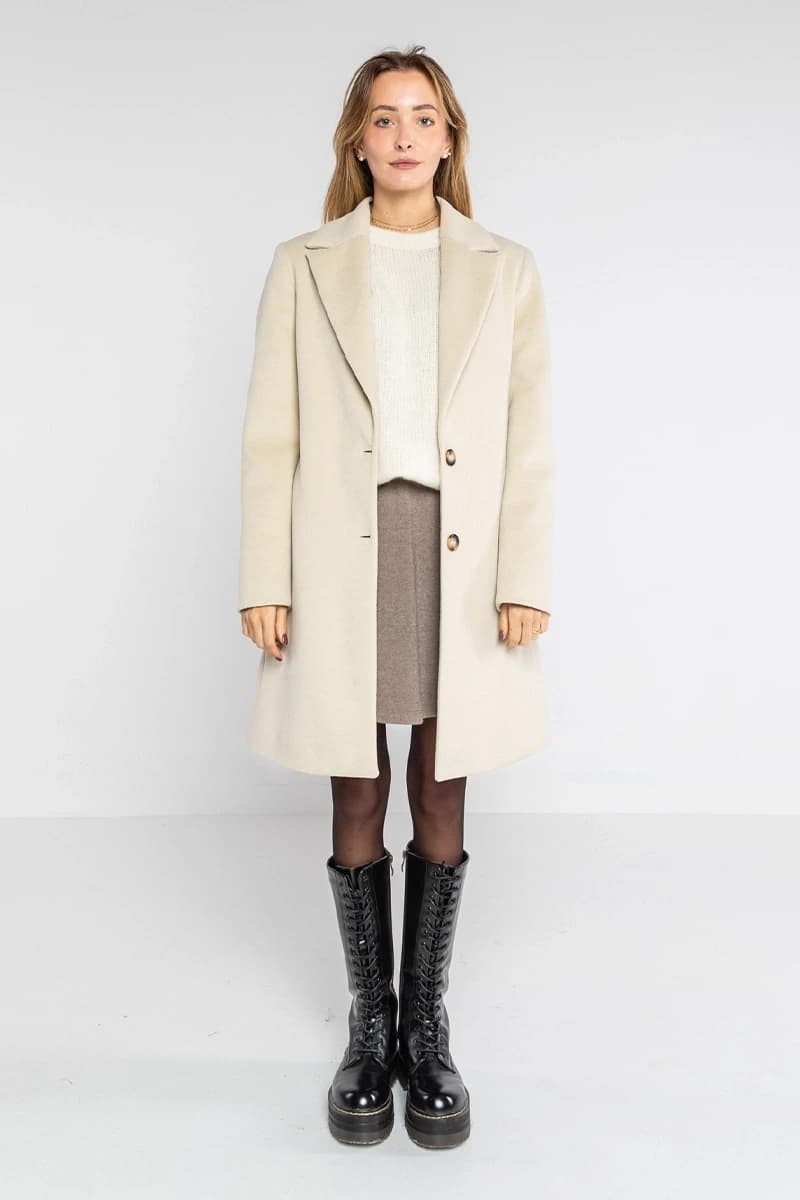 LOKITA | Cappotto basic tessuto diagonale - 3