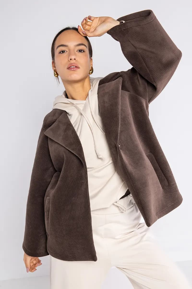 LOKITA | Cappotto corto con rever effetto ciniglia - 6